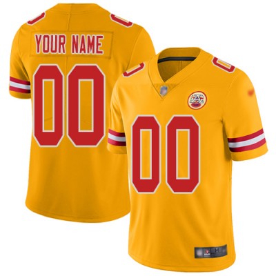 Nike Kansas City Chiefs Customized Gold Men's Stitched NFL Limited Inverted Legend Jersey